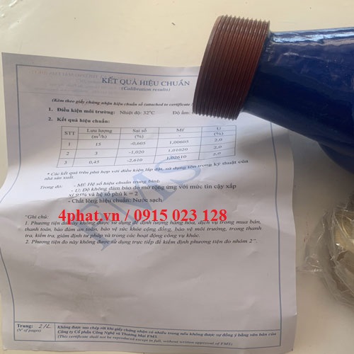 Mặt sau giấy hiệu chuẩn đồng hồ LXSG-50