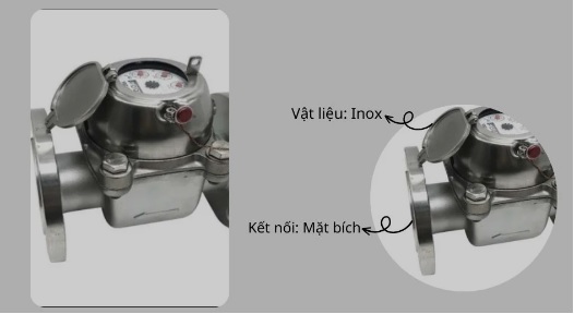 Cấu tạo đồng hồ nước inox Dupan nối bích